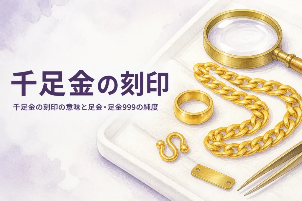 千足金の刻印の意味を解説する記事のアイキャッチ