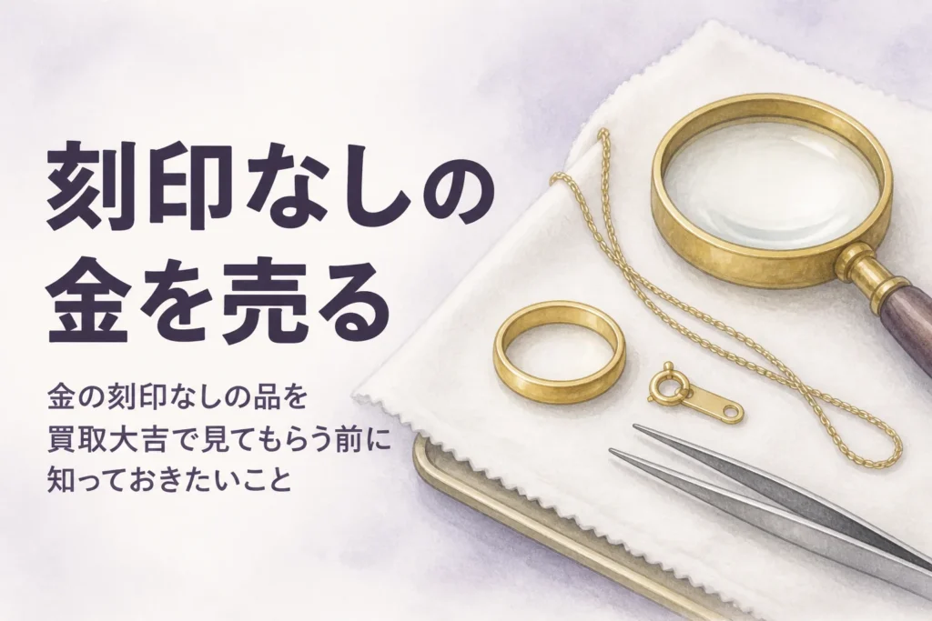 刻印なしの金を買取大吉で査定してもらう記事のアイキャッチ