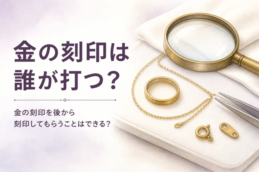 金の刻印は誰が打つのかを表すアイキャッチ