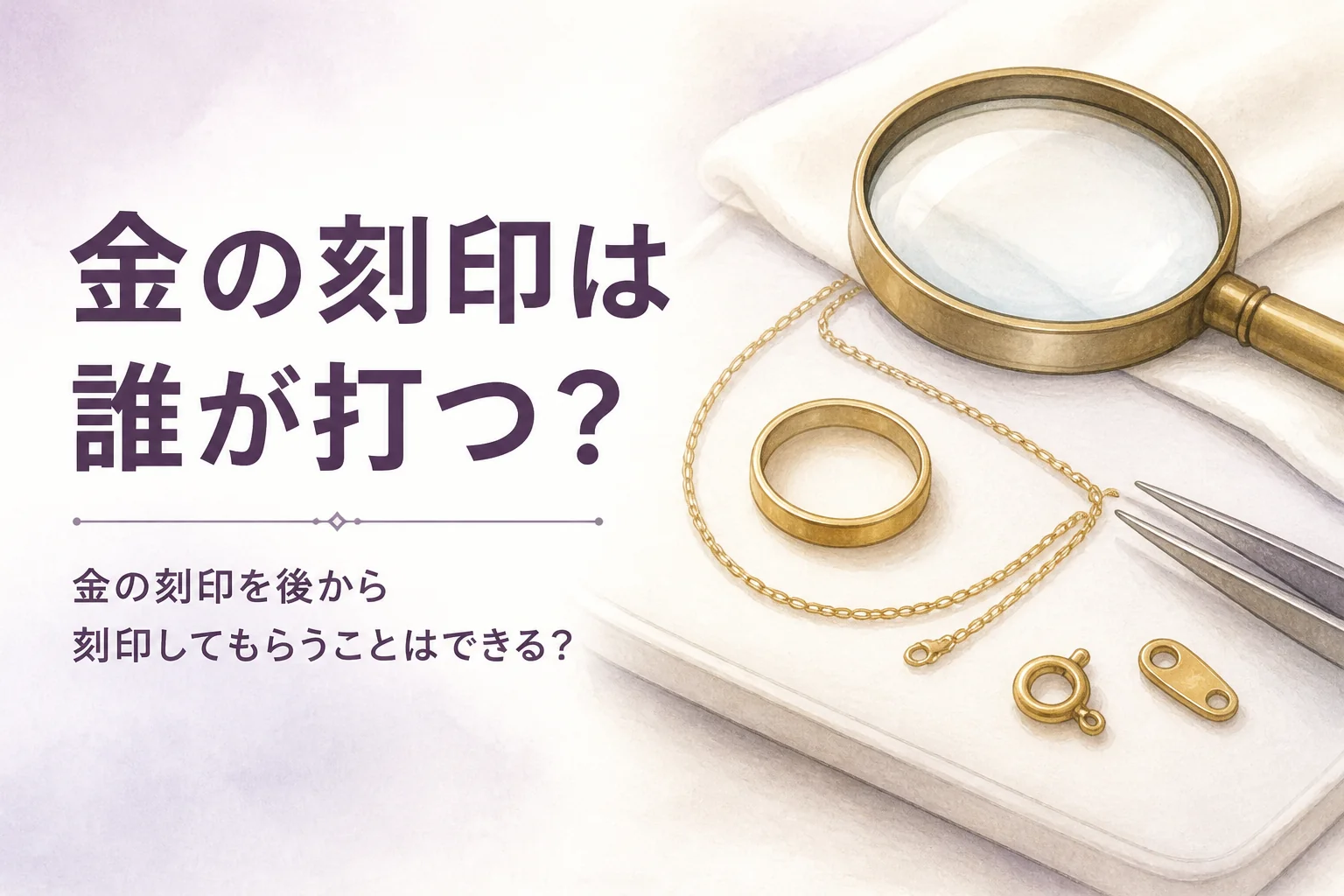 金の刻印は誰が打つのかを表すアイキャッチ