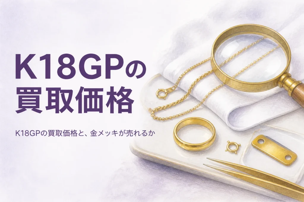 K18GPの買取価格と金メッキの査定を解説する記事のアイキャッチ
