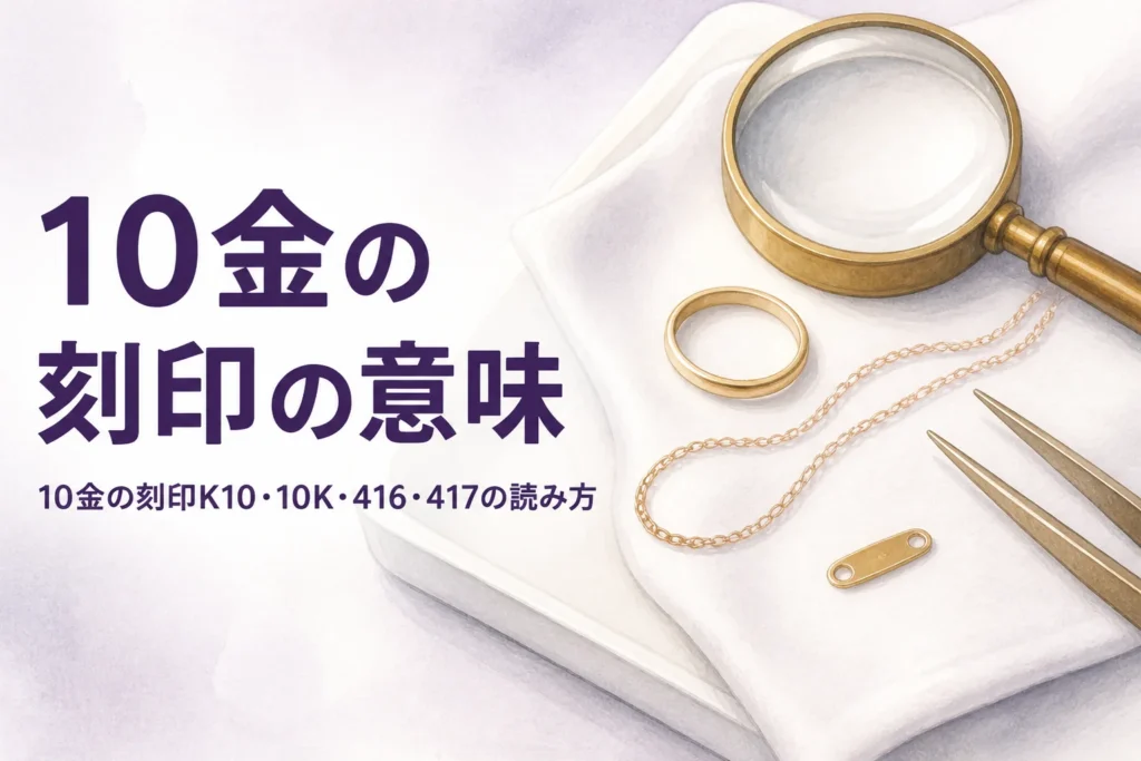 10金の刻印の意味を解説する記事のアイキャッチ