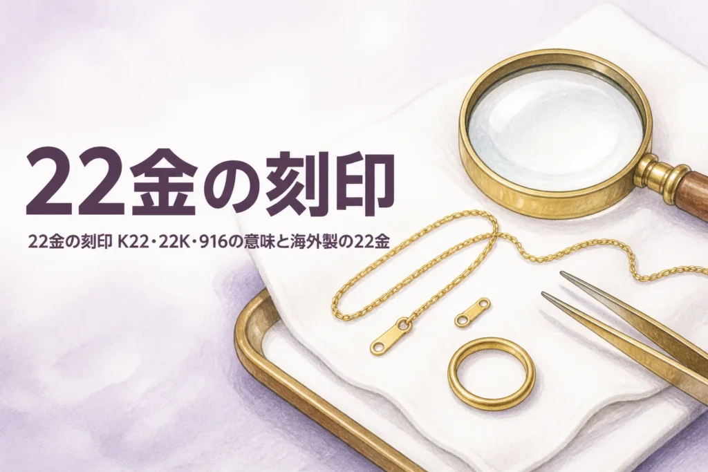 22金の刻印の見方を解説する記事のアイキャッチ