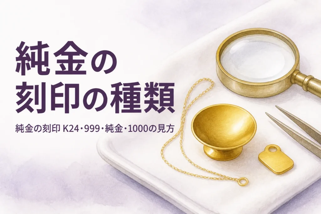 純金の刻印の種類を解説する記事のアイキャッチ