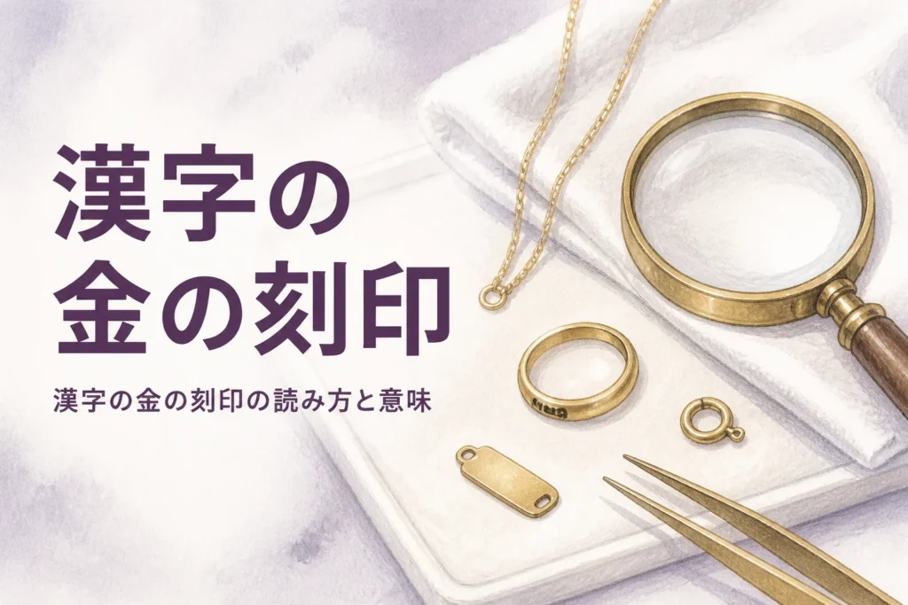 漢字の金の刻印の読み方を解説する記事のアイキャッチ