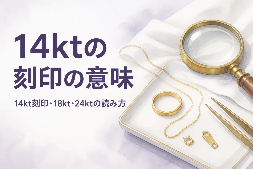 14ktの刻印の意味を解説する記事のアイキャッチ