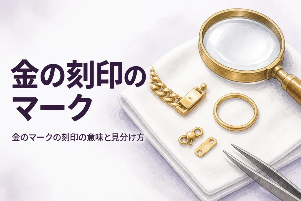 金の刻印にあるマークの意味を表すアイキャッチ
