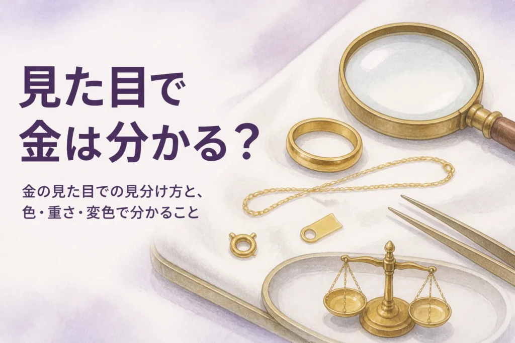 金の見た目での見分け方と限界を解説する記事のアイキャッチ