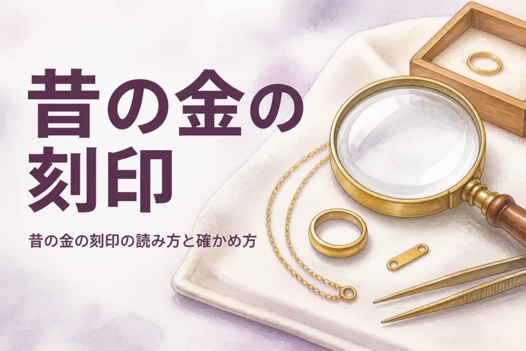 昔の金の刻印の読み方を解説する記事のアイキャッチ