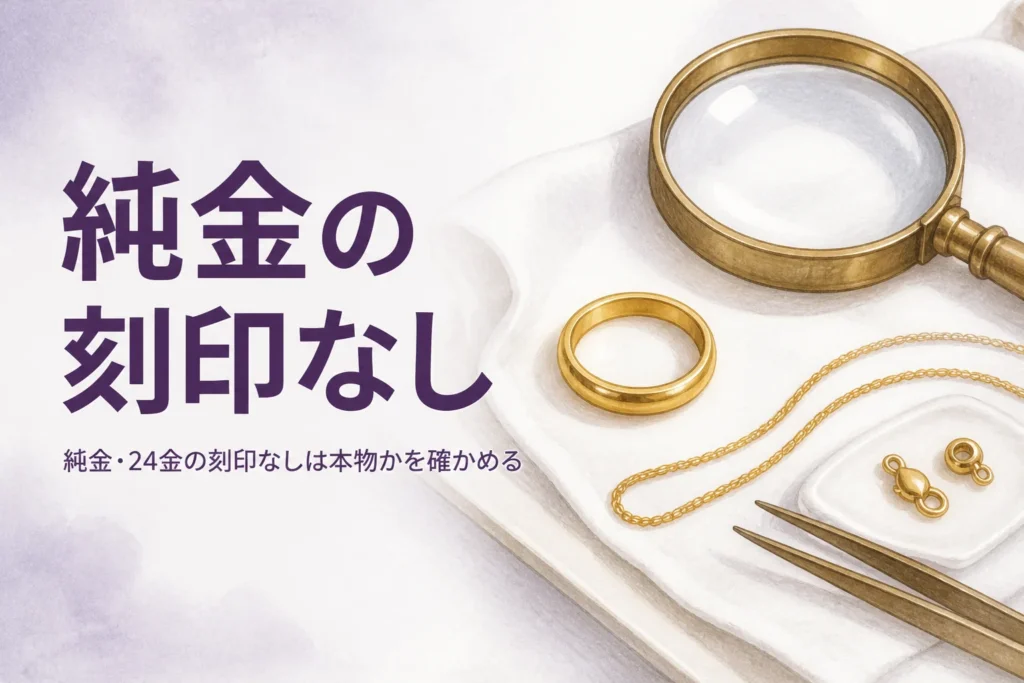 純金の刻印なしの指輪を表すアイキャッチ