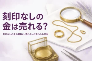 刻印なしの金の買取と査定の受け方を解説する記事のアイキャッチ