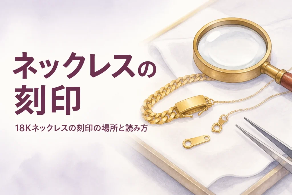 18Kネックレスの刻印を表すアイキャッチ