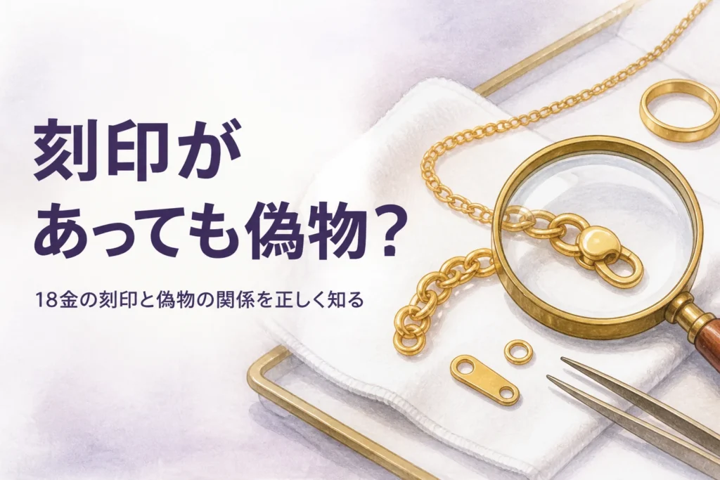 18金の刻印があっても偽物はあるのかを解説する記事のアイキャッチ