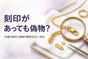 18金の刻印があっても偽物はあるのかを解説する記事のアイキャッチ