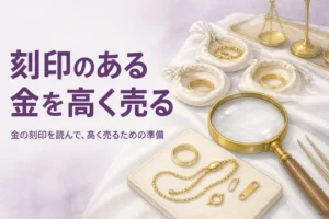 刻印のある金を高く売るコツを解説する記事のアイキャッチ