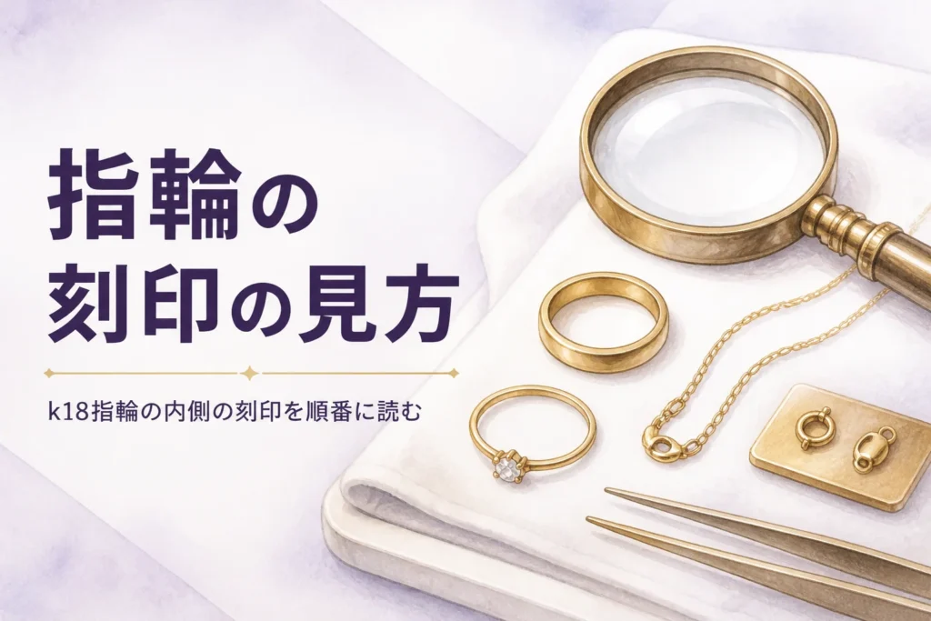 k18指輪の刻印を表すアイキャッチ